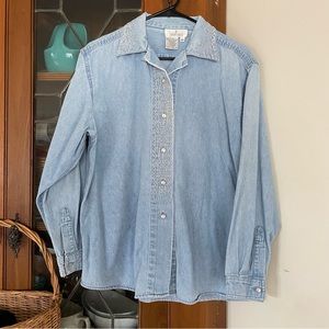 VINTAGE EMBROIDERED DENIM SHIRT